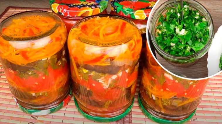 Смачні баклажани з овочами на зиму — ароматна закуска без зайвого клопоту