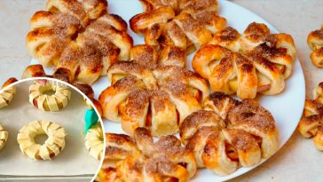 Швидкий яблучний десерт із листкового тіста — готується за лічені хвилини!