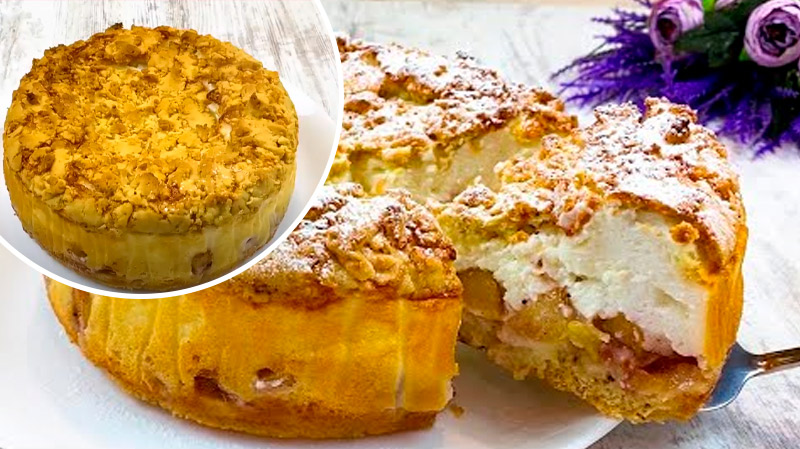 Яблучний пиріг із кремом-суфле “Львівський” — ніжність у кожному шматочку