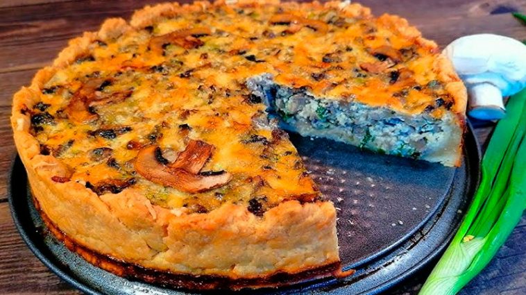 Закусочний пиріг з грибами — смак, що підкорить кожного