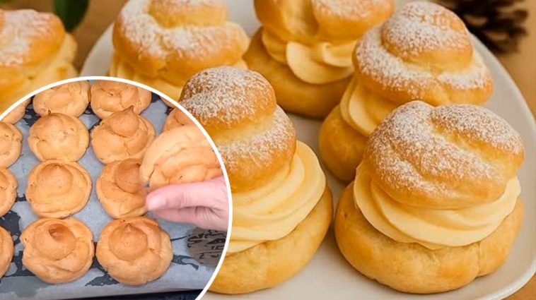 «Принцеси-крофни» — ніжні тістечка з кремом, які завжди виходять!