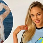 «Лазурна богиня»: Дар’я Білодід у сукні з воланами захопила мережу довгими ногами