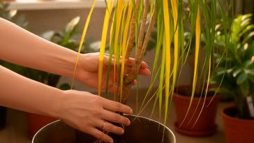 Листя драцени жовтіє та сохне: головні причини та як цього не допустити