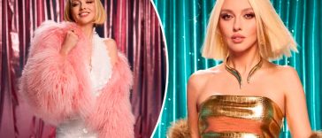 Рожева перука, блиск і сніг: Оля Полякова перевтілилася у святкову Сніжинку в новому кліпі