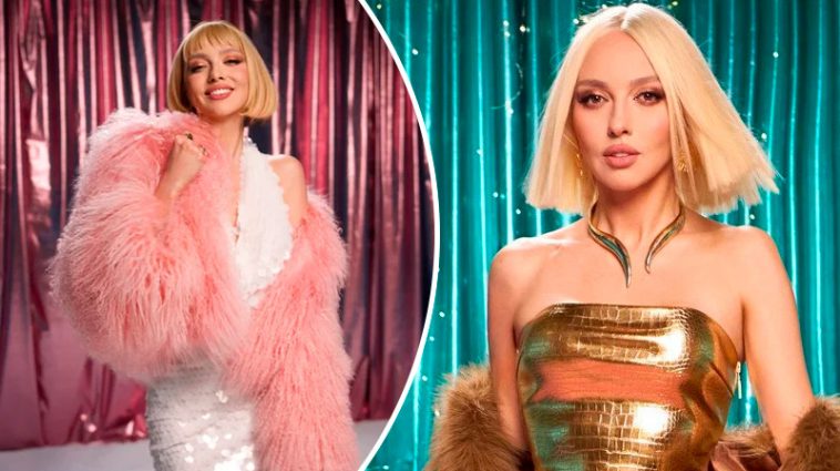 Рожева перука, блиск і сніг: Оля Полякова перевтілилася у святкову Сніжинку в новому кліпі