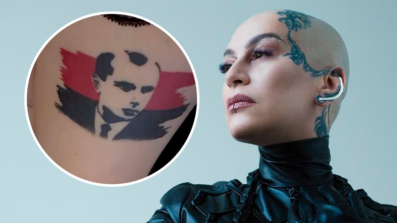 «Він — мій символ свободи»: Наргіз пояснила, чому набила портрет Бандери на нозі