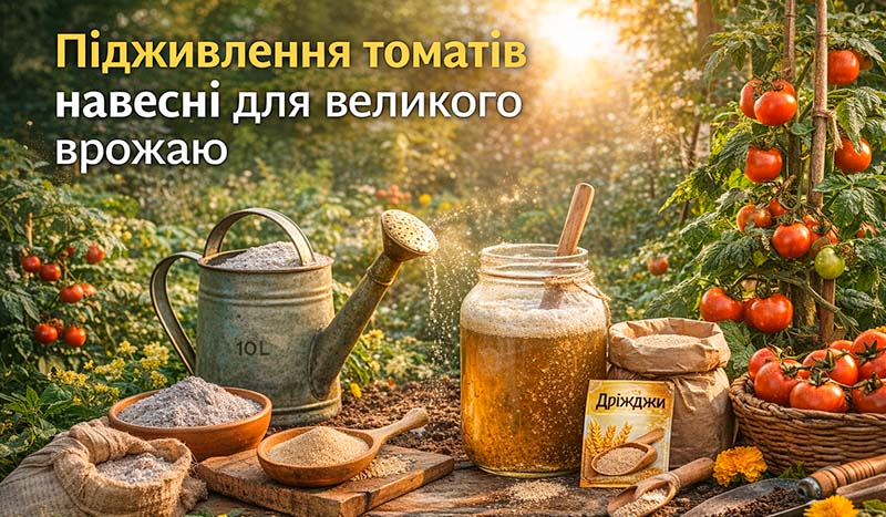 Підживлення томатів навесні — секрет великого врожаю