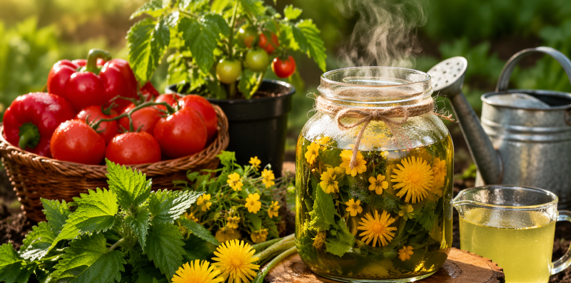 Натуральне підживлення без хімії: як приготувати ефективне добриво для томатів і перцю