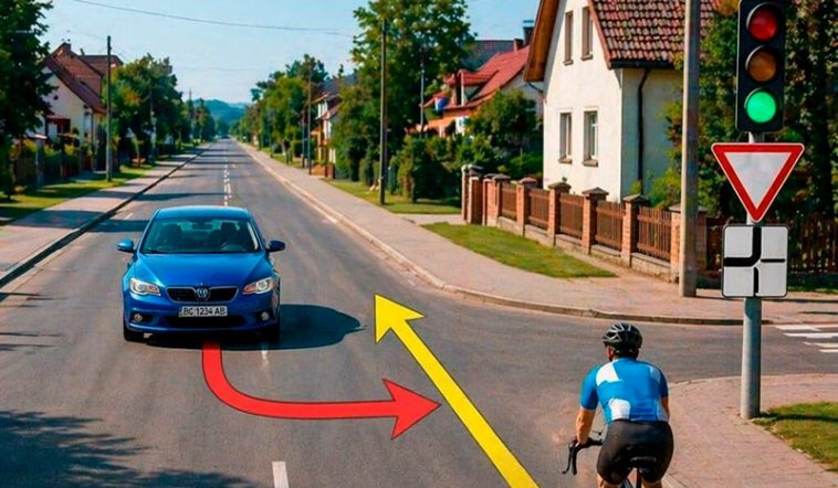 Хто має перевагу: автомобіль чи велосипедист?