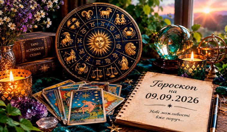 Гороскоп на 9 вересня 2026 року: день несподіваних новин — кому пощастить зробити важливий крок, а кому варто пригальмувати