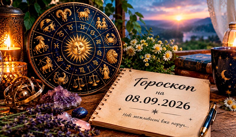 🔮 Гороскоп на 8 вересня 2026 року: день важливих рішень — кому зірки відкриють нові двері, а кому радять почекати
