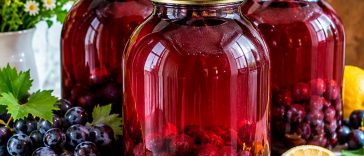 🍇 Виноградний компот на зиму з лимонною кислинкою — рубіновий напій із насиченим смаком і ароматом літа!