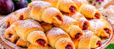 🥐Бабушкины рогалики на смальце с повидлом — простой рецепт без яиц и дрожжей😍